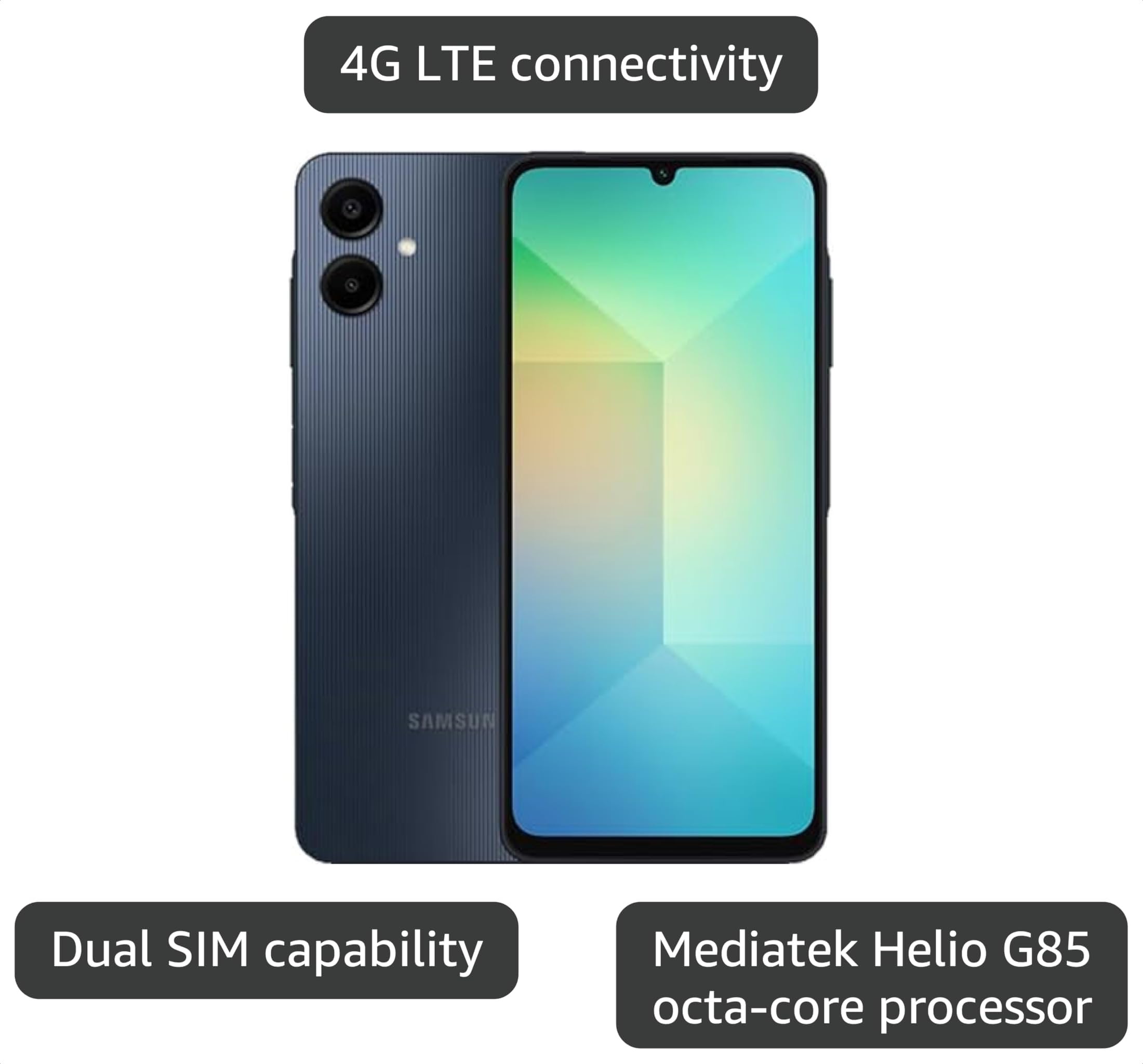 Amazon.com: SAMSUNG Galaxy A06 4G LTE (128GB + 4GB) Latin Version